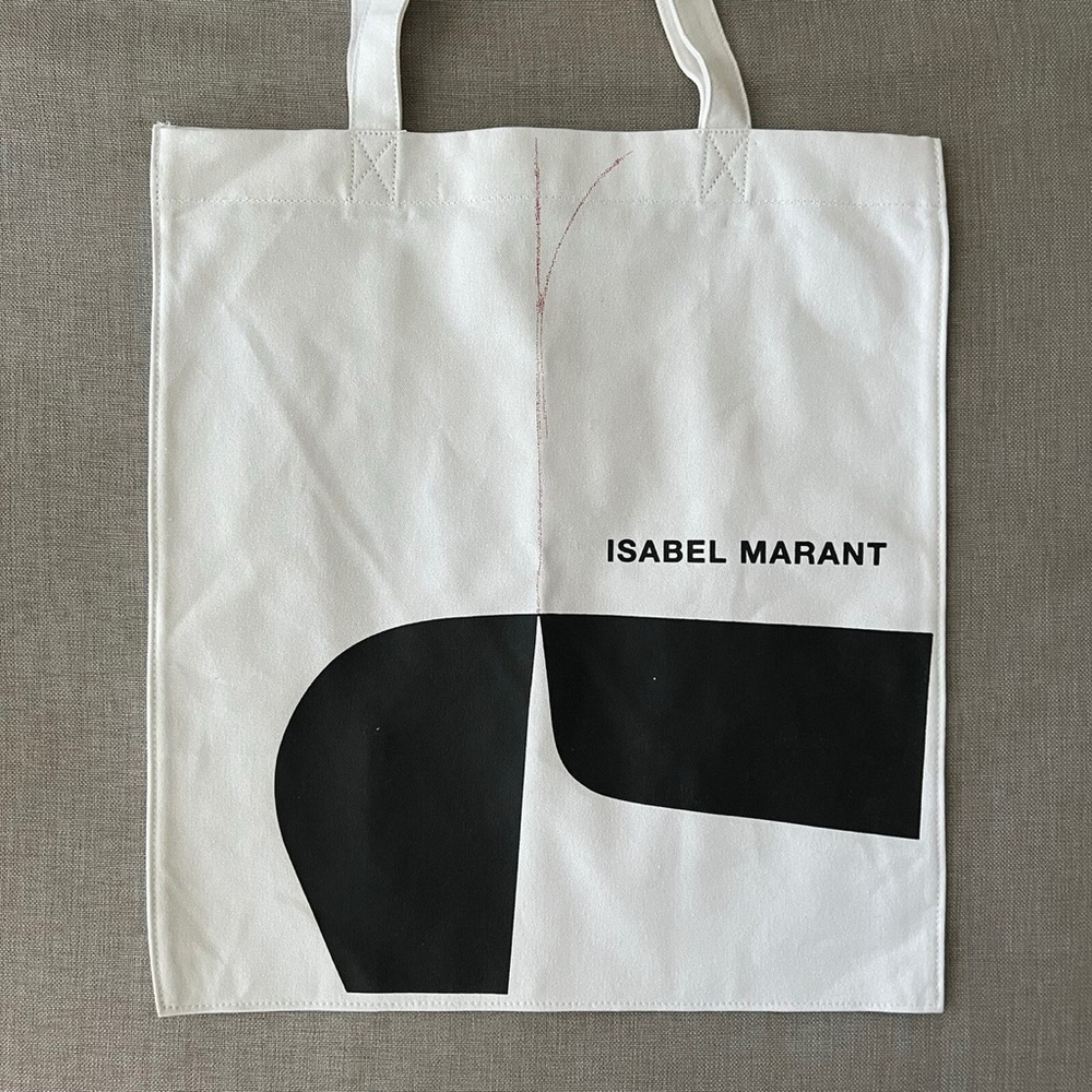 Isabel Marant Graphic White and Black Tote